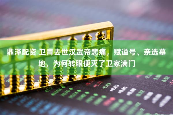 鼎泽配资 卫青去世汉武帝悲痛，赋谥号、亲选墓地，为何转眼便灭了卫家满门